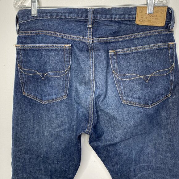 Polo Ralph Lauren Hampton Relaxed Straight Jeans Mens 32x32 Denim Dark Wash - Picture 6 of 11